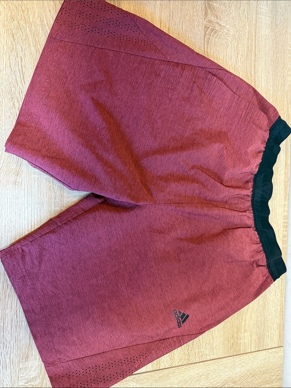 adidas Men’s Burgundy Maroon Athletic Shorts Athleisure Gym Shorts
